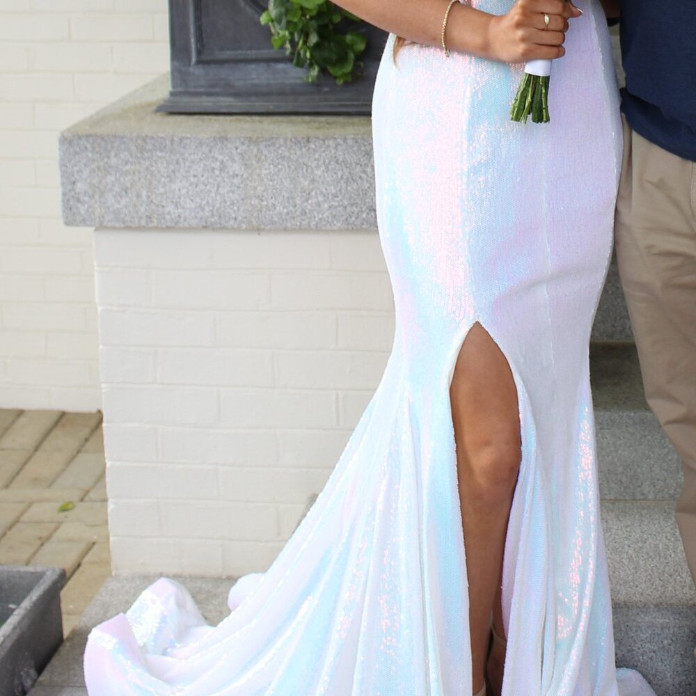 Ava Presley Iridescent Fit and Flare Prom Dress - Picture 3 of 5